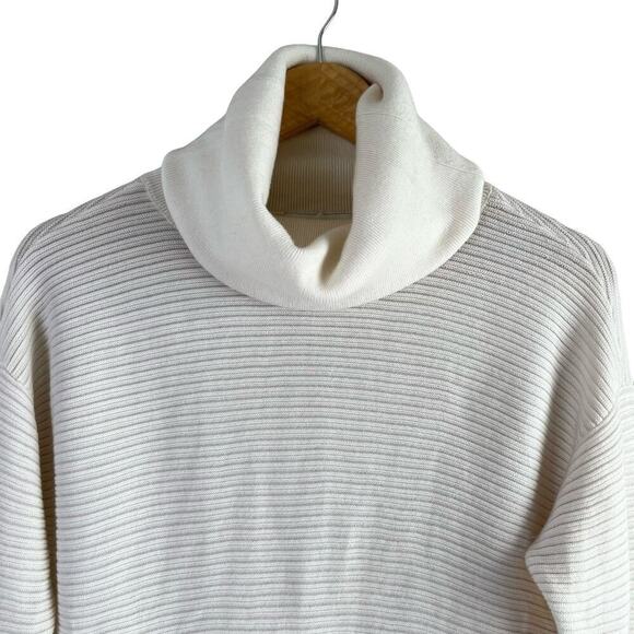 Club Monaco Links Funnel Neck Wool Sweater in Cream,‎ Size Small - Picture 3 of 10